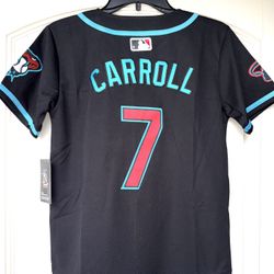 YOUTH:  SMALL + MED + LARGE - DBACKS #7 CORBIN CARROLL JERSEY