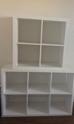 White Cube Storage Organizers + Fabric Bins – Multiple Options