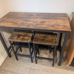 High-Top Table & Stool Set (5-Piece ) $25