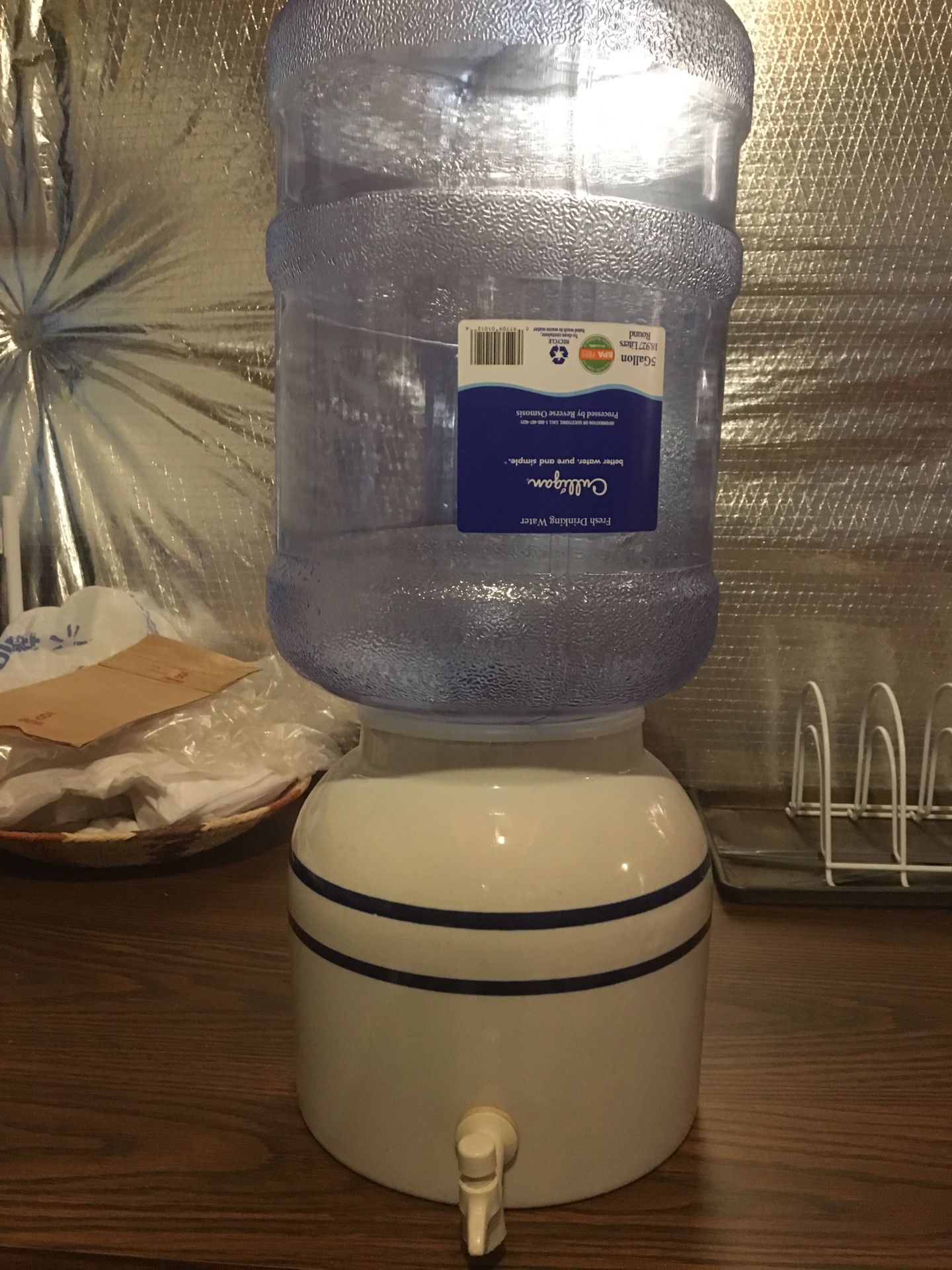 Stoneware water holder