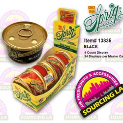 Sprig Canister Air Freshener, Made in the USA Since 1959 - Black