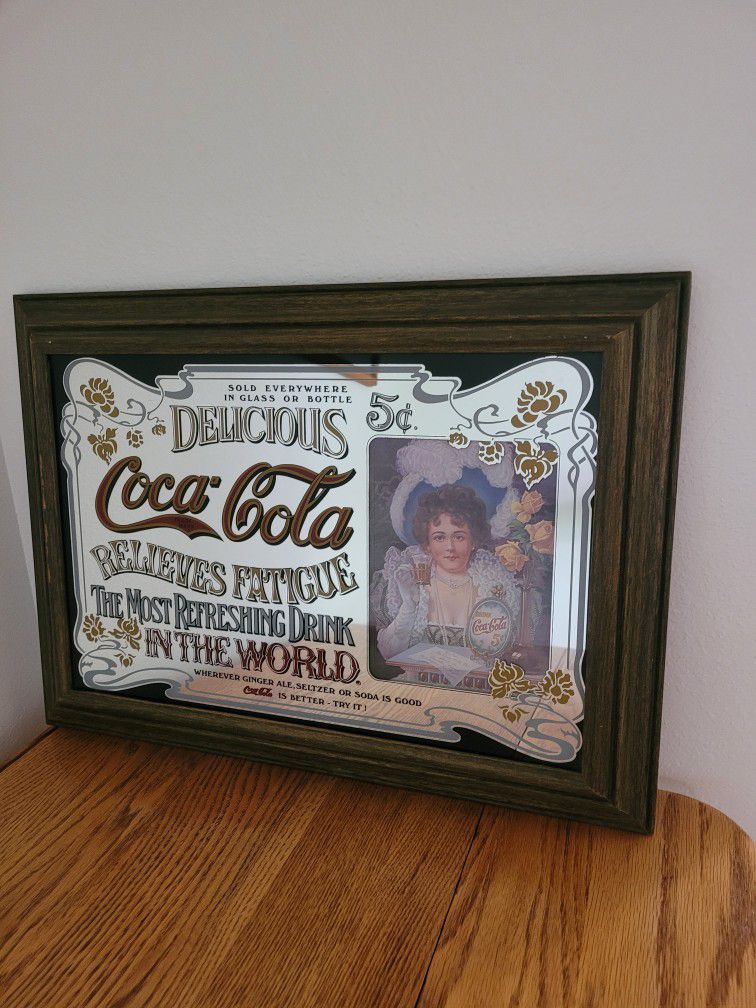 Vintage Coca-Cola Bar Mirror 