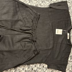 ONLERS Charcoal Textured Knit Short Set - Size S