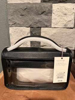 Black Clear Window Cosmetic Travel Bag
