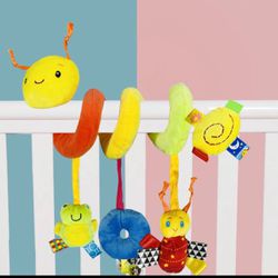 Kid Baby Crib Cot Pram Hanging Rattles Spiral Stroller&Car Seat Toy with Ringing Bell 