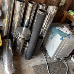 Country Wood Stove and Insulated Pipe