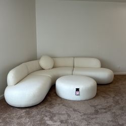 Broohah 3-Piece Performance Fabric L-Shaped Sectional 