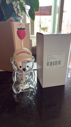 Bearista Glass Pink Drink