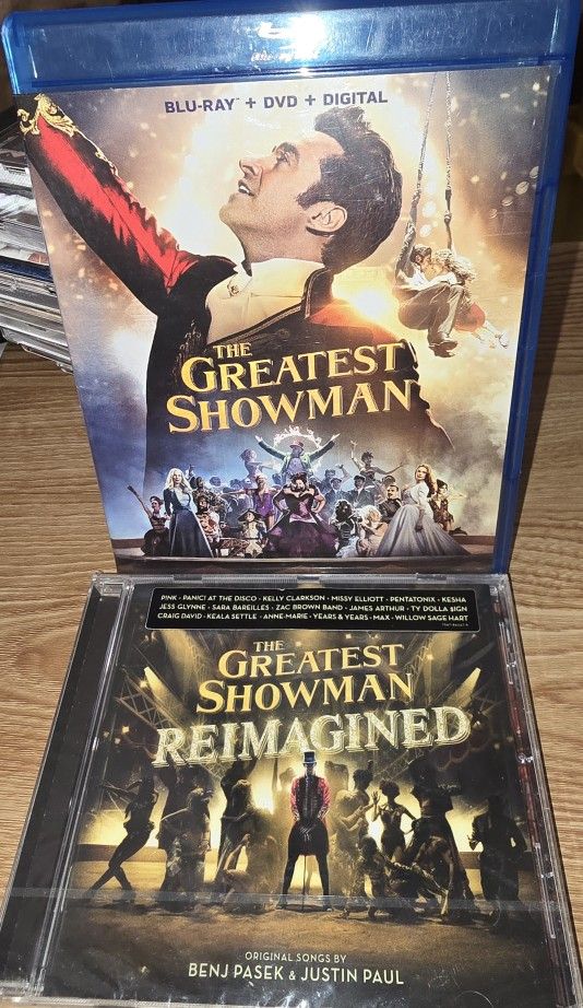 The Greatest Showman: Reimagined Soundtrack CD SEALED + Showman Blu-ray/DVD LOT