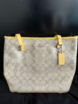 Yellow Coach Handbag