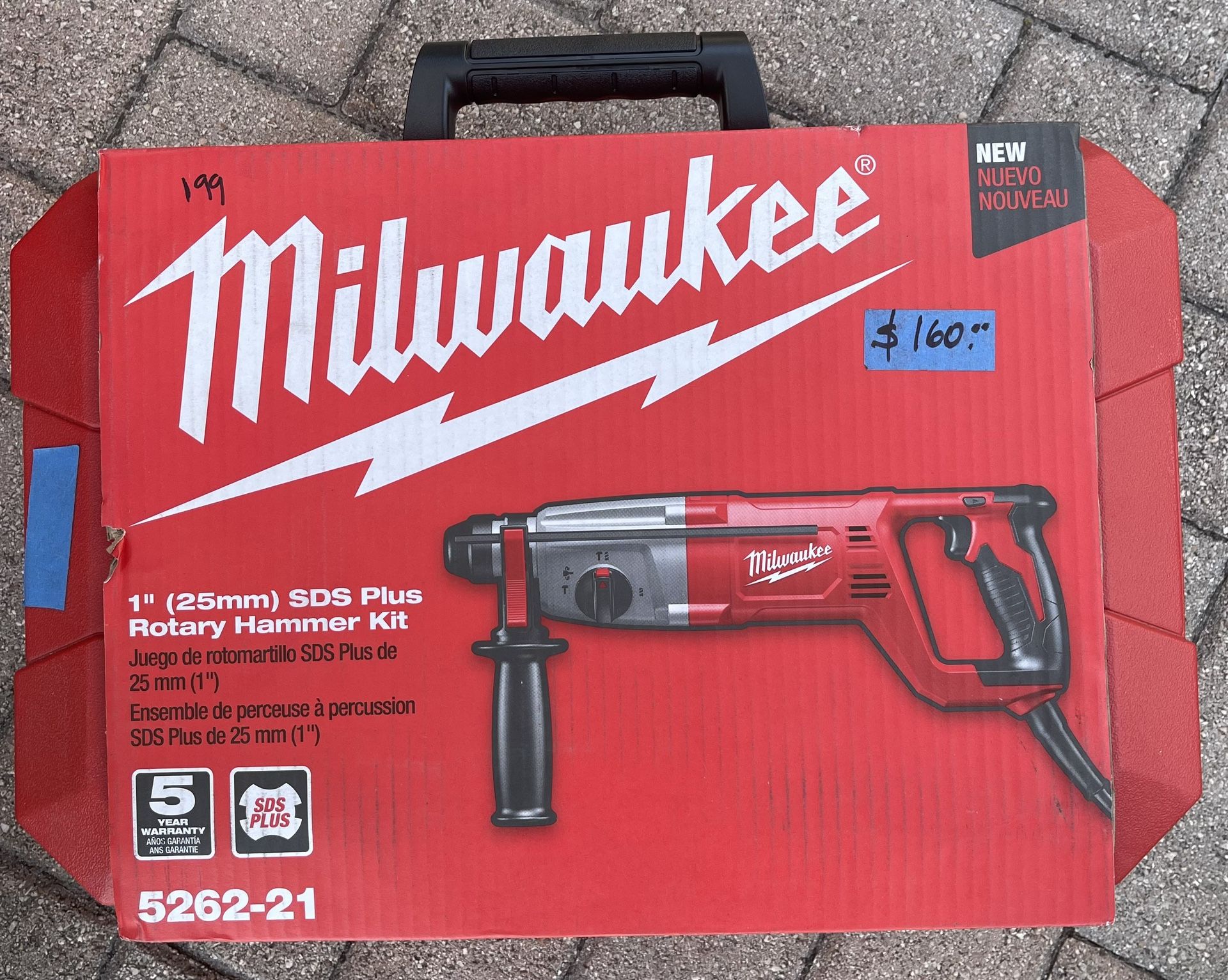 Milwaukee 8 Amp Corded 1 in. SDS D-Handle Rotary Hammer (NEW) (5262-21)