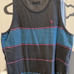 Volcom men’s stripes tank top size Medium