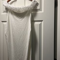 Summer White Dress 👗 Size L