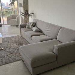 Beautiful Sofa & chaise longe + swivel armchair