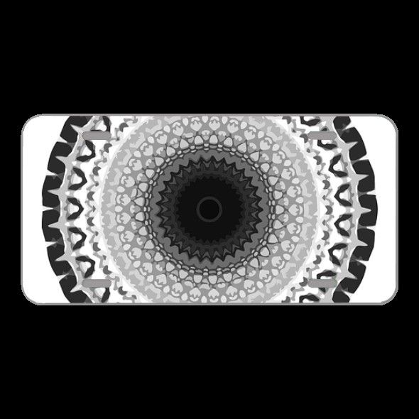 License Plate Novelty Car Front Mandala Calming Coloring Page