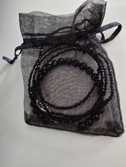Black Tourmaline necklace with  bracelet