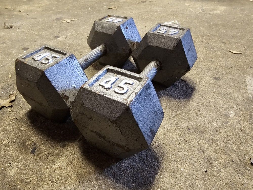 45 Pound Dumbbells