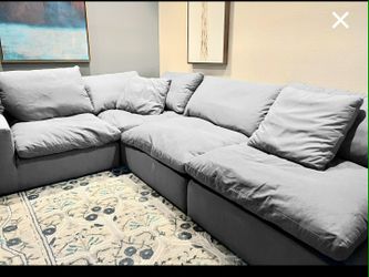 Grey Cloud Couch Modular Sectional Sofa