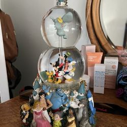 Disney Double Snow Globe A Dream Is A Wish Your Heart Makes 