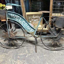 Vintage Bicycle With Planters 