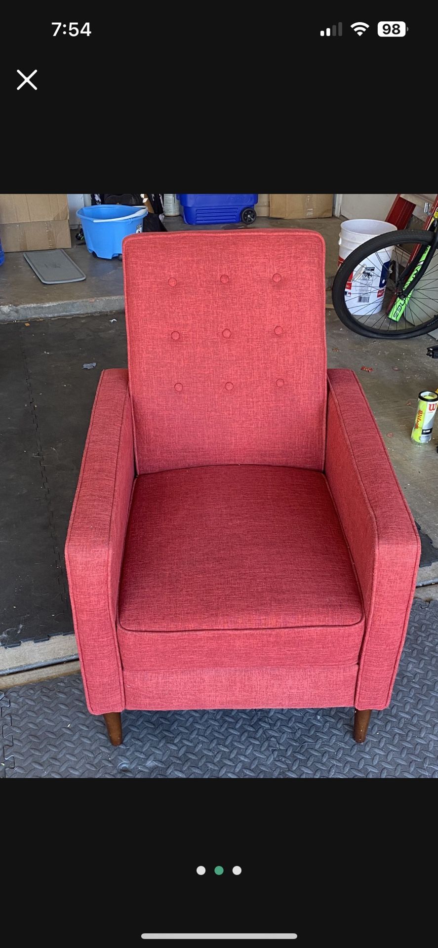 Red Recliner Sofa Couch Chair