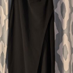 Black Formal High Slit Dress NWT