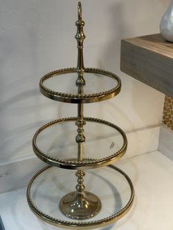 Beautiful gold 3 tier dessert stand