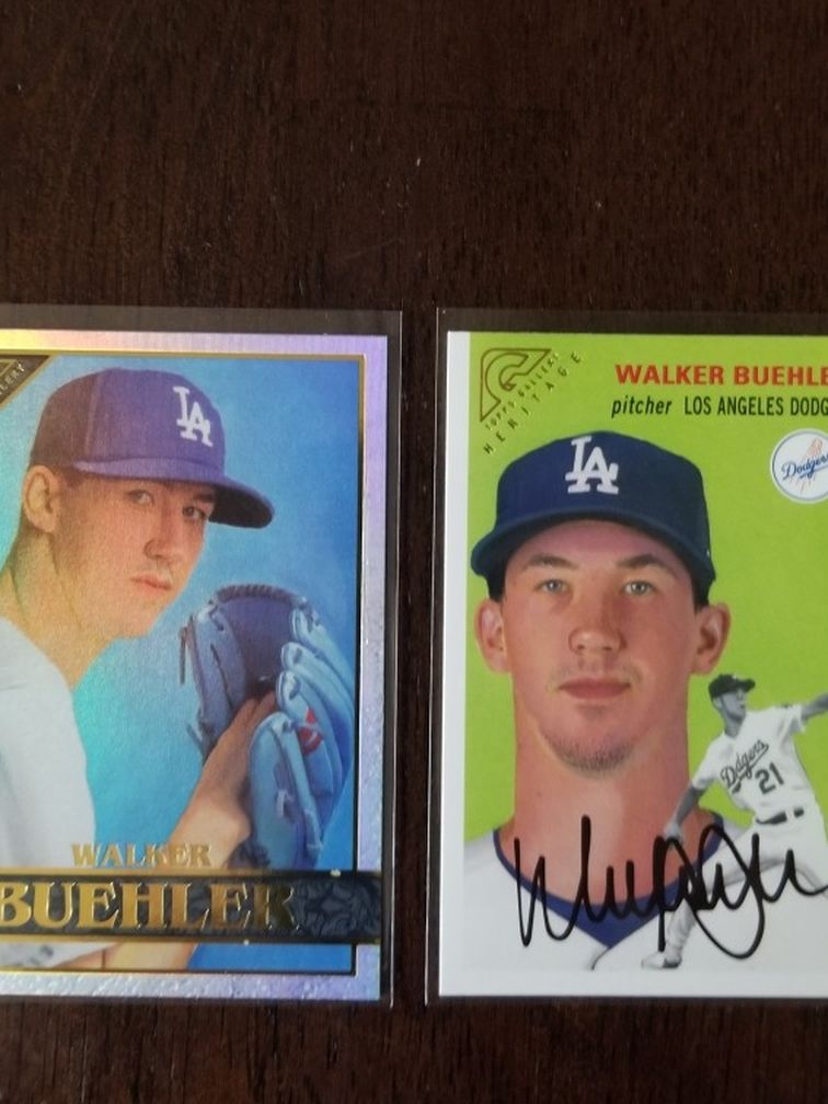 2020 Topps Gallery Walker Buehler 2 Card Lot.
