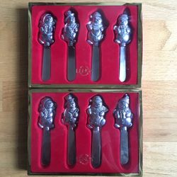 Lot of 2 Lenox Tableware Yuletide Metal Serveware Snowman Spreaders