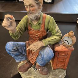 Vintage Clock Maker Figurine 