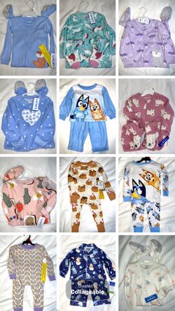 12 Brand New Pajamas 2t Bundle Deal