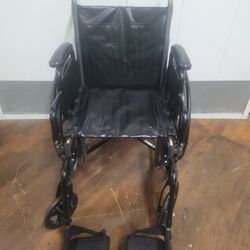 WHEELCHAIR 18" STANDARD w/FOOT RESTS  NEW CONDITION 