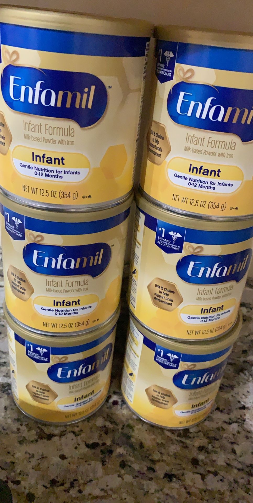 Enfamil cans 12$