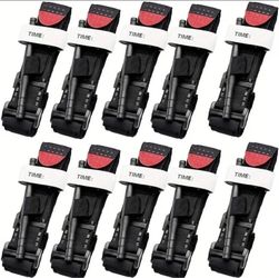 95Cm 10Pcs/Set Emergency Belt Tourniquet Adjustment Buckle Medical Survival Comb