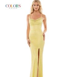 Coco Homecoming Style 2859 ( Yellow Rhinestone Dress)