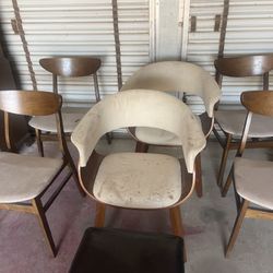 6 Vintage Mod Dining Chair  Set 