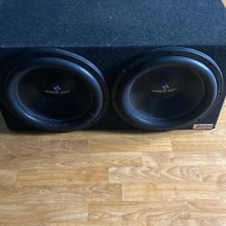 2 15s Speaks And Box Included  Amp Included 