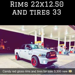 Rims Candy Gloss 22x12.5 And Tires 33