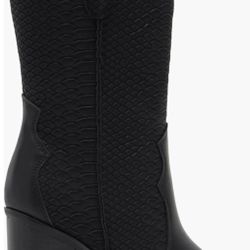Black Mia Python Cowboy Boots