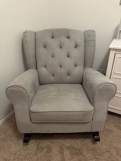 Grey rocking  chair