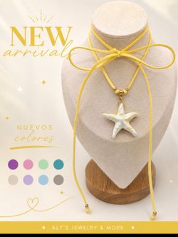 Collar cuero con estrella marina