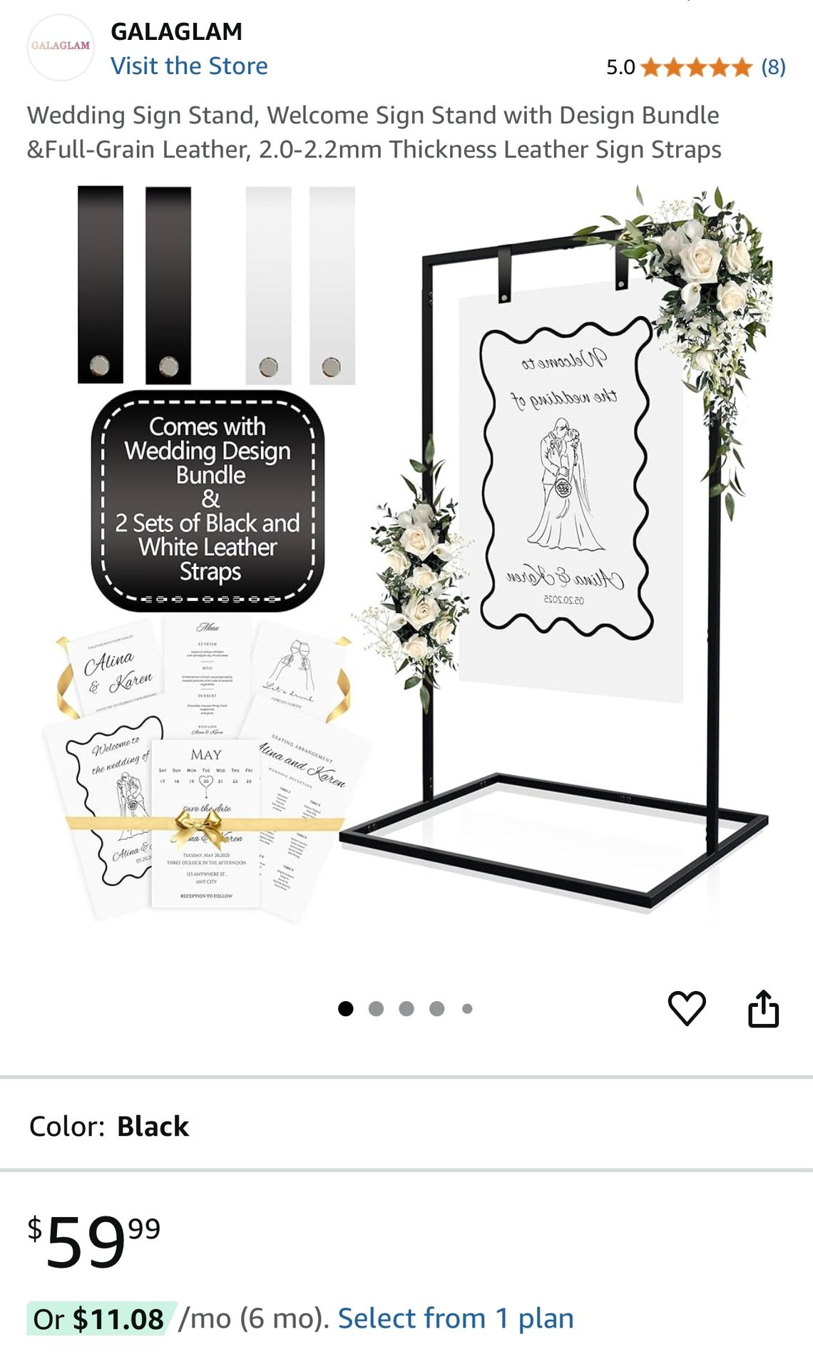 Stand For Welcome Sign- Weddings/Events