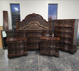 Bedroom Set king size (7pcs) Mediterranean furniture