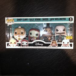 Nightmare Before Christmas 4 Pack Funko Hot Topic Exclusive!