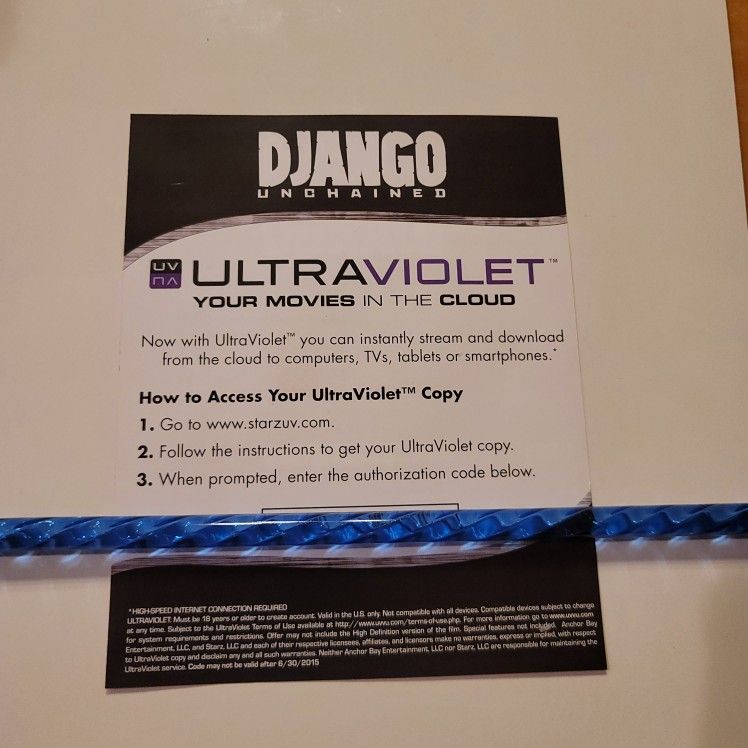 $4 HD DIGITAL MOVIE DJANGO UNCHAINED. $4.00 OR TRADE FOR A MOVIE TITLE I DO NOT ALREADY OWN.