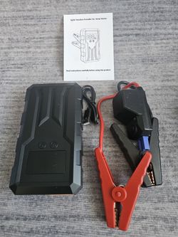 Jump Starter 4000A Peak, Portable Car Battery Jump Starter for 9L Gas 8L Diesel Engines, Power Pack with LED Flashlight, USB Quick Charge, Auto Batter