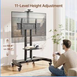 New In Box! TV Stand TV Cart with Wheels for 32” - 83” Television