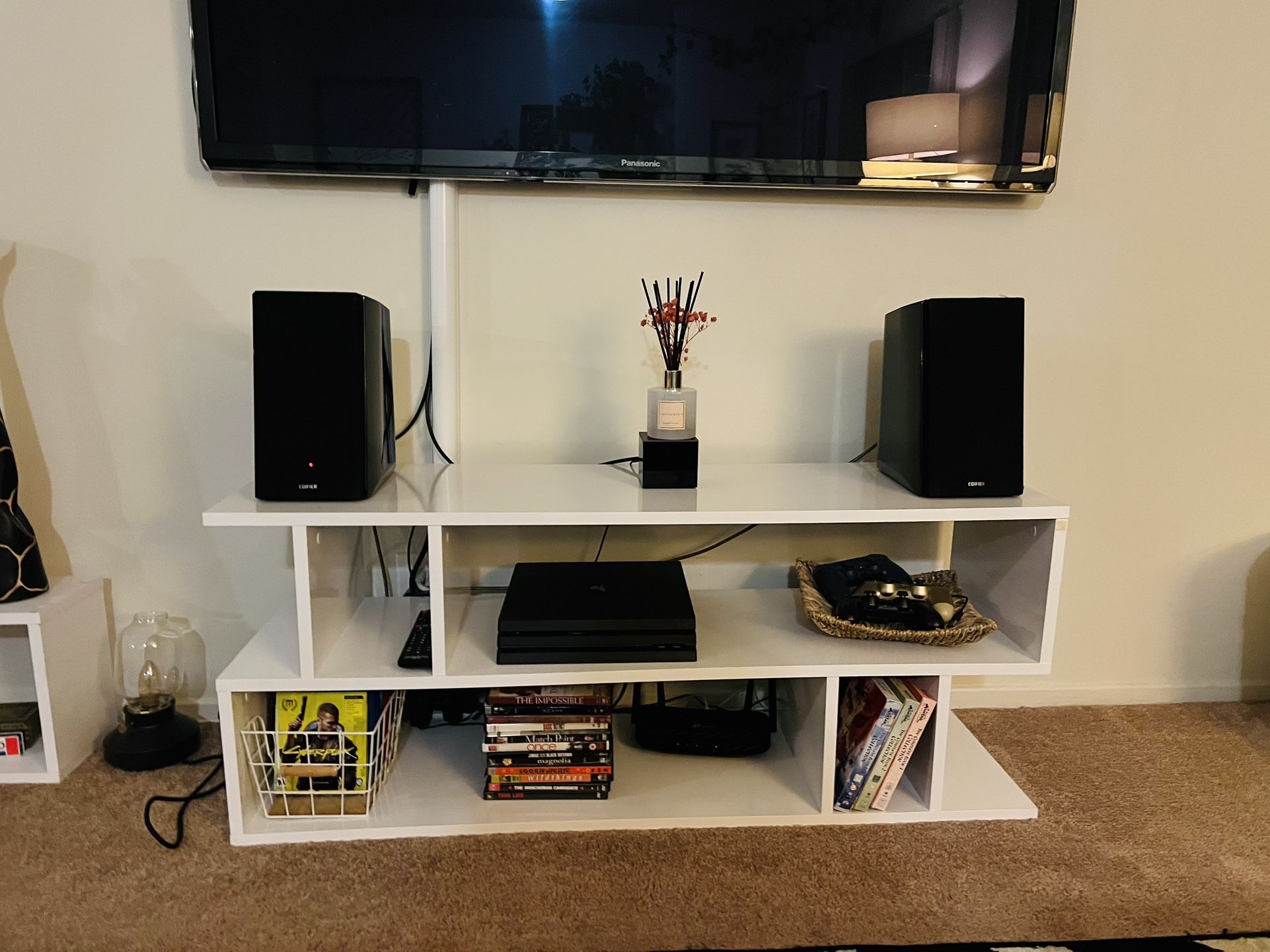 Modern White TV Stand