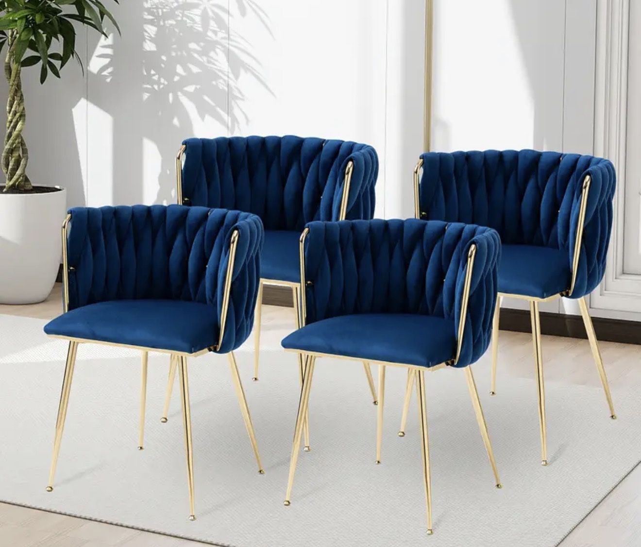 Velvet Dining Chairs -6 Chairs 