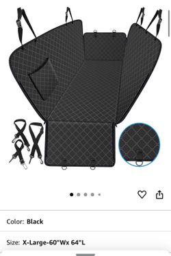 XL Dog Car Seat Cover BLACK